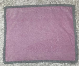 pink and gray baby blanket