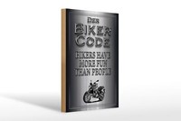 Holzschild Motorrad 20X30 Cm Biker Code More Fun People Deko Schild