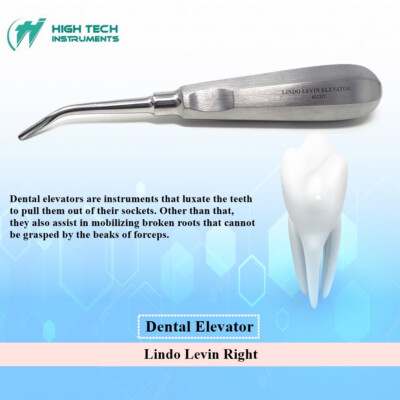 Surgical Dental Elevator Lindo Right Root Tip Extraction Teeth Luxating Tool NEW