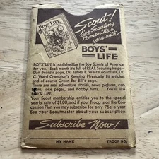 1930sBOY SCOUTS Of AMERICA Membership Card and Boys Life Protective Sleeve Nice!