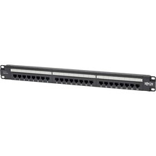 Eaton Tripp Lite Cat6 24-Port PoE Patch Panel, RJ45 Ethernet, 1U Rackmount, ...