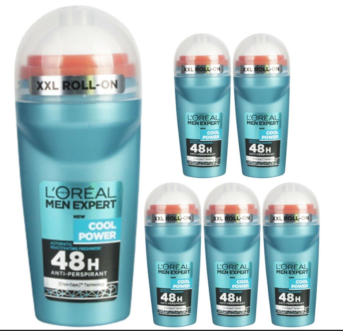 L'oreal Men Expert  Roll On Antiperspirant Cool Power 50ml x 6