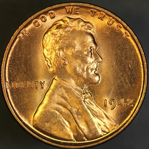 1942 LINCOLN CENT BU FRESH FROM ORIGINAL ROLL-LOT-145