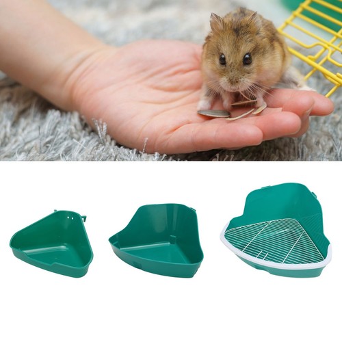 Small Animal Litter Box Fanshaped Rabbit Corner Toilet Box Potty Trainer - Picture 6 of 18