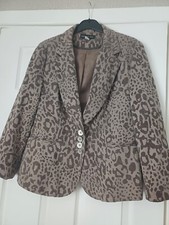 Beautiful Leopard Animal Print Blazer From Kaleidoscope -uk 16/18