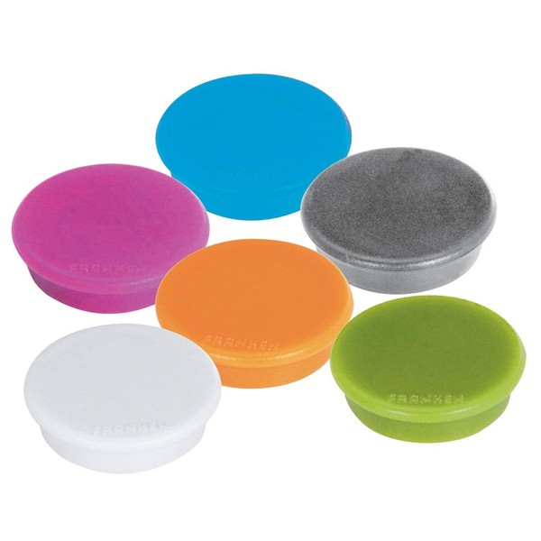Franken Magfun Magnete Farbsortiert, Kunststoff Ø 3,2 X 0,7 Cm, 10 St.-image