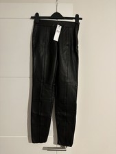 Brand New Topshop Petite Size 6 Black Faux Leather Leggings