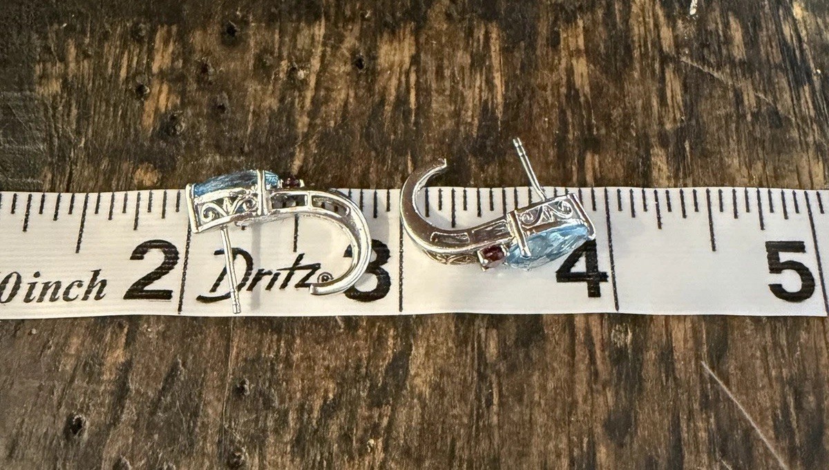 STS Chuck Clemency 925 Multi Gemstone Earrings - image 10