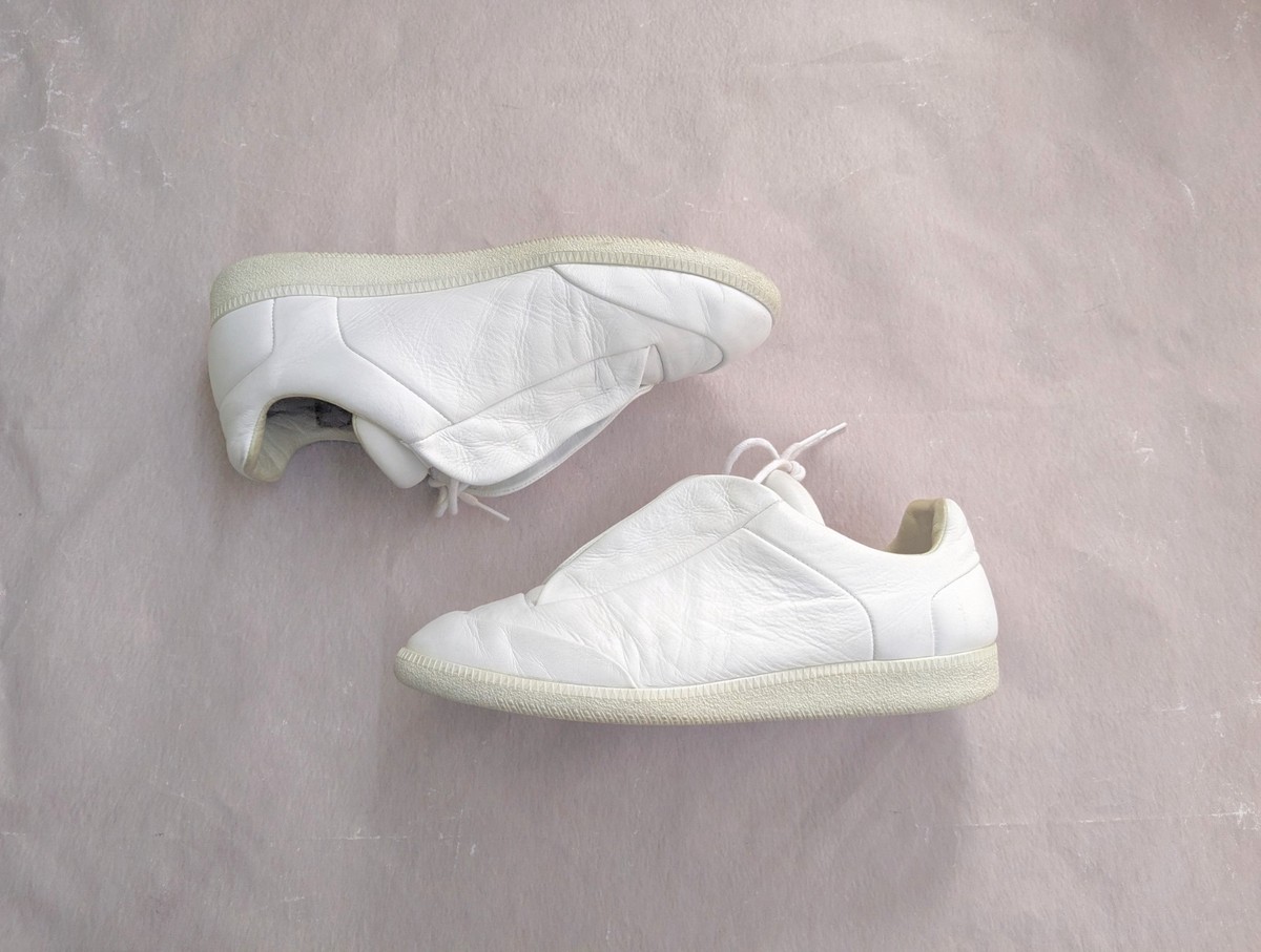 Maison Margiela Future White Men 11.5 44.5 Leather Low Top