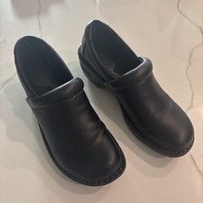 BOC Born Concept Shoes Womens Clogs Black Leather Slip On Size US 10 M