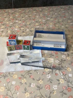 Vintage Merck Pharma Puzzle Desk Set Acryl Space Age 70er Jahre