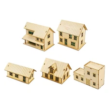 1/72 Scenery Miniature Wooden House for Unique Gifts Micro Landscape Diorama