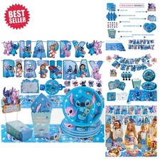 125-Piece Stitch Kids Birthday Party Supplies Set for 16 Guests - Colorful Fun 