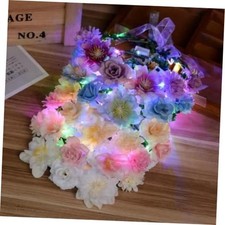 Flower Crowns for Women with Colorful Fairy 24 Count Pack of 1 Camellia-3PCS