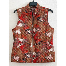 Vest-Chico's-CHICO'S-Quilted-Autumn Colors-Waist Tie-Lightweight-CHICO'S 2/MED