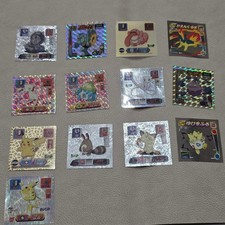 Amada Pokemon Sticker Set 36 Piece Glitter Seals Collectible Lot Rare