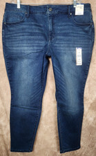  18W Terra  Sky Core Skinny High Rise Dark Denim Stretch Jeans Women's Plus