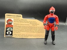 Complete 1983 GI Joe ARAH COBRA H.I.S.S DRIVER Code Name THE ENEMY w File Card