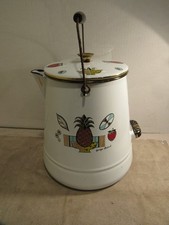 George Briard Large Enamelware Coffee Tea Water Pot Ambrosia Pineapple Pattern