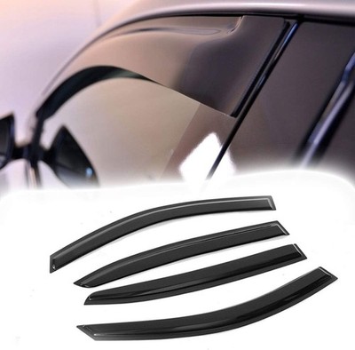 Window Visor Rain Guard Vent For Honda Accord 2008-2012 Wavy Mugen Style Tinted