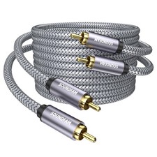 Subwoofer Cable 16ft/5M,RCA to RCA Audio 24K Gold Plated Plug 16ft/5M