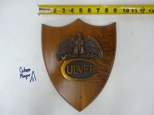 vintage Culver Military Academy Eagle Wood Plaque shield