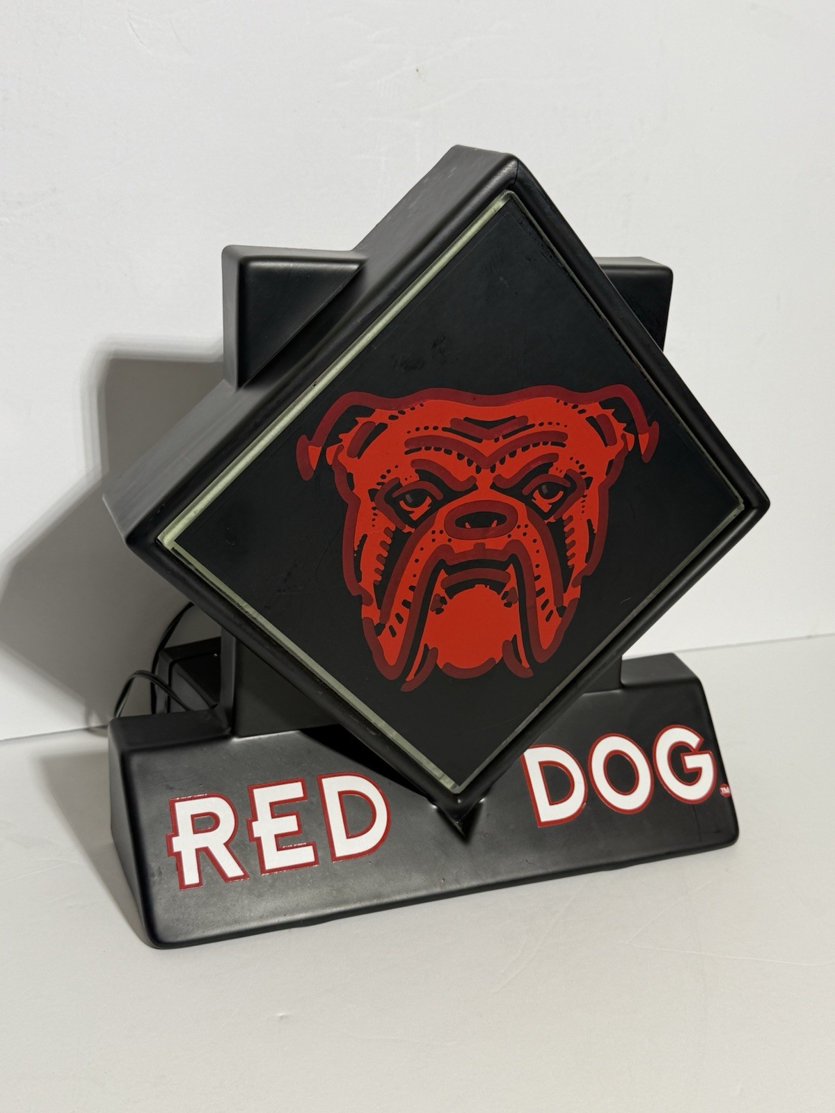 VINTAGE RED DOG ORIGINAL LIGHTED ACRYLIC BEER SIGN RARE MILLER BREWING Original