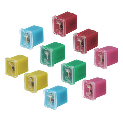 10 x Automotive Cartridge Fuse 48V 20/30/40/50/60A Female Terminal Low Profile