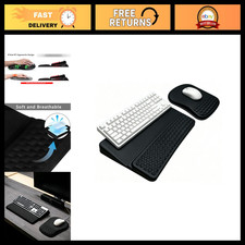 Ergonomic Keyboard Wrist Rest - Memory Gel Support for Carpal Tunnel Relief - Bl