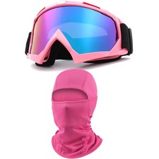Motorcycle Goggles with Balaclava for Women Girls, Dirt Bike ATV Motocross Ri...