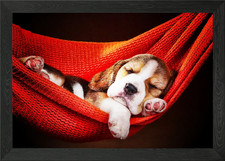 Poster arte da parete con cornice Beagle quadro stampa su tela