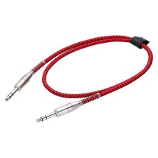 Guitar Instrument Cable 3 Feet 1/4" to 1/4" Straight to Straight Black Red
