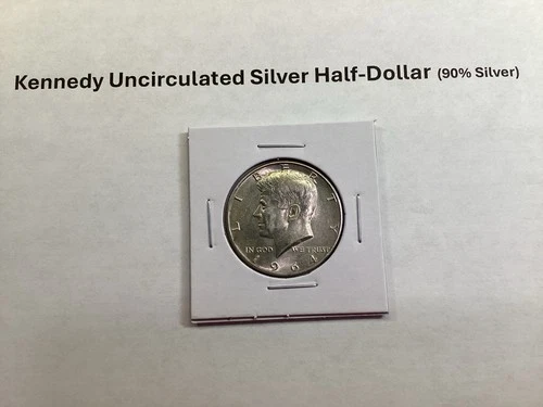 1964 D Kennedy Uncirculated 90% Silver Half-Dollar from Denver Mint 012426-38te