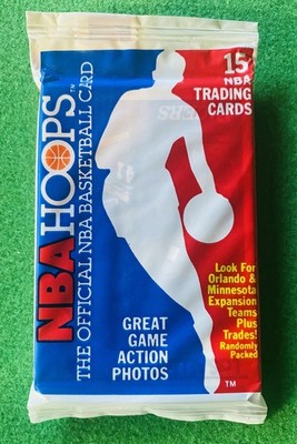 1989-90 NBA Hoops Basketball Sealed Pack - Factory Sealed Packs