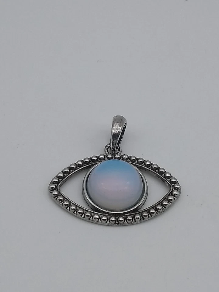 N3 Legierung Auge Charme Opalit Anhänger, antik Silber Farbe (Bleifrei, cadmiumf - Bild 2 von 4