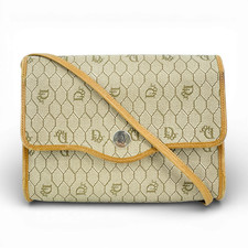 Borsa a tracolla da donna originale CHRISTIAN DIOR in tela PVC a nido d'ape J...