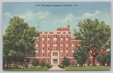 Vintage Linen Postcard Providence Hospital Columbia SC 1938 Historic