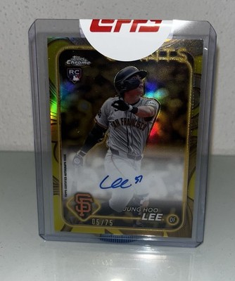 2024 Topps Chrome Jung Hoo Lee RC Auto Gold /75 Giants Rookie On Card SSP