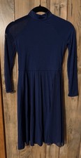 Girls Weissman Blue dance dress costume Attached Leotard Medium Child MC 