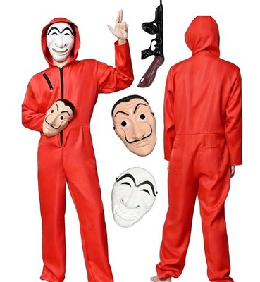 paper kostüm halloween XL Papierhaus Soldat Maske Dali Angst Gang