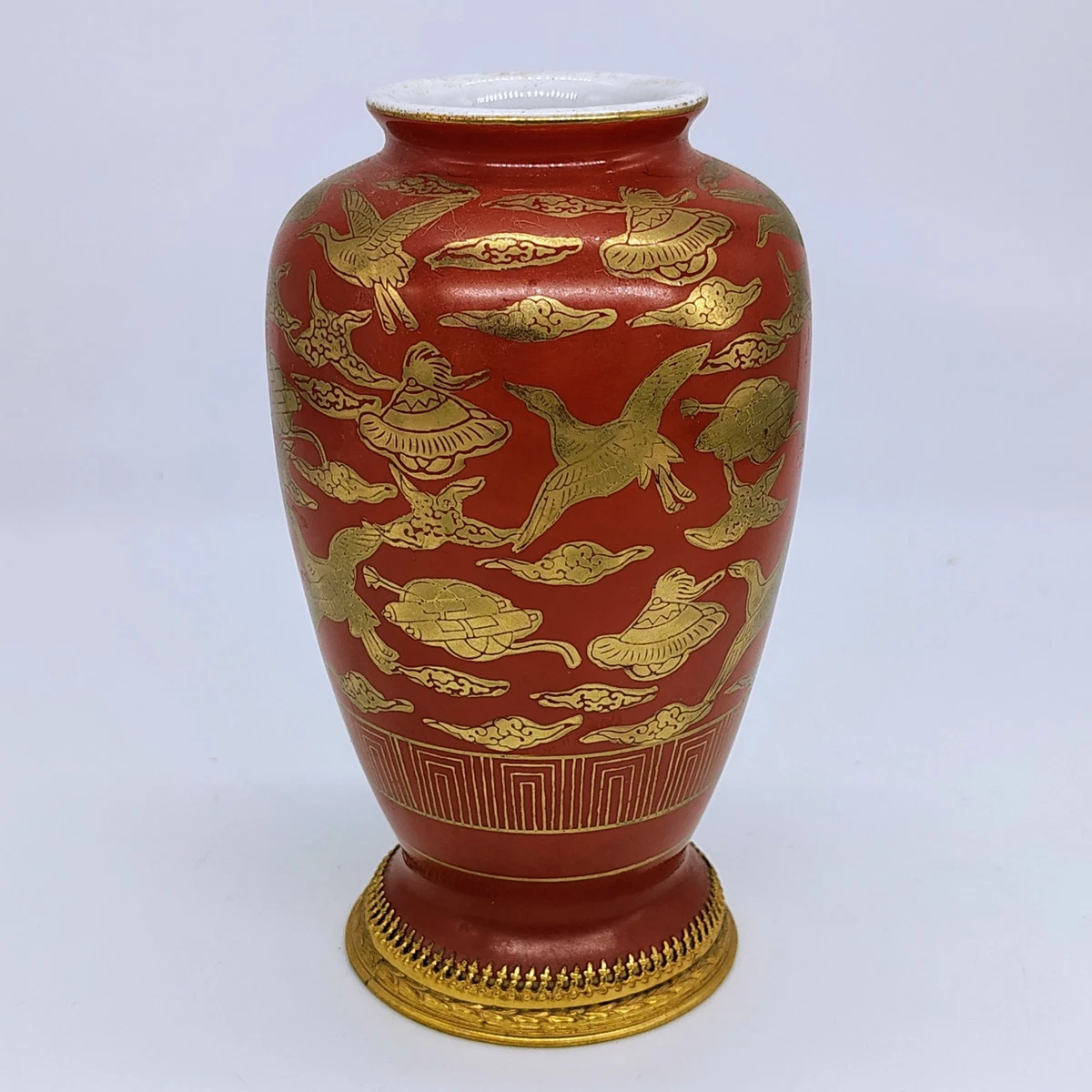 陶瓷红色日本古董花瓶| eBay