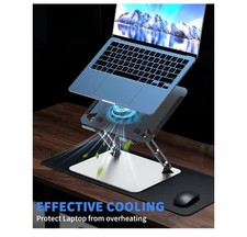 SOUNDANCE Laptop Cooling Pad with Low-Noise Fan and 3.0 USB Hubs, Ventilated ...