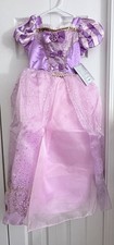 Disney Store Satin Rapunzel Princess Dress Girls Size 9-10/Purple/Glitter