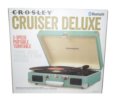Crosley Cruiser Deluxe Turntable Record Player 3 Speed Portable