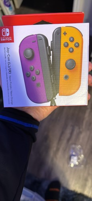 #ad #ad Nintendo Joy Con L R Neon Purple amp; Neon Orange Wireless Controllers for Switch $50.00
