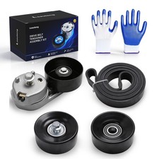 Drive Belt Tensioner Pulley Kit for Ford F-250 Super Duty V8 6.4L 2008-2010, ...