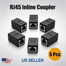 5Pcs RJ45 Inline Coupler Cat5/Cat5e/Cat6/Cat7 Ethernet LAN Network Cable Adapter