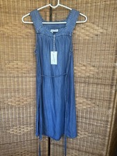 Universal Thread Blue Denim Sleeveless Midi Dress Square Neck Size XS