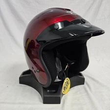 GMAX OF-2 Open Face Helmet Gloss Wine Red Size XLarge XL