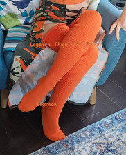 Extra Long Thigh High Boot Slouch Socks Solid Stripe Knit Cable Plus Over Knee